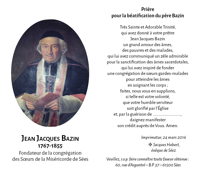 Priere père Bazin avec imprimatur double page